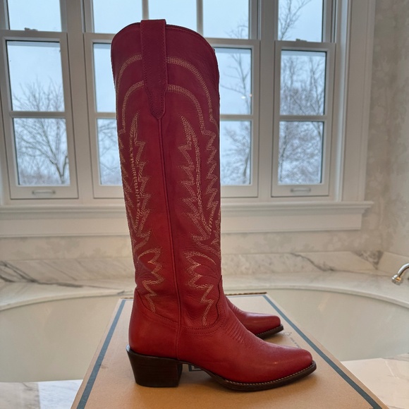 Tecovas Abby Western Boot - Crimson - Picture 4 of 6